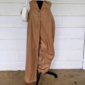 3X Brown plus size faux leather
